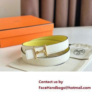 Hermes Mors H belt buckle  &  Reversible leather strap 24 mm 08 2023